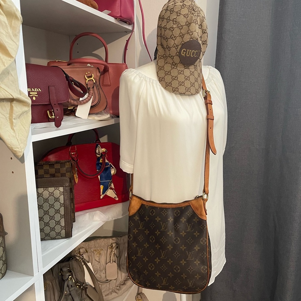 Louis Vuitton Monogram Crossbody Bag Brown and Tan